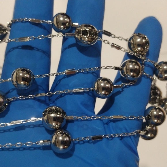 Coldwater Creek Multi-Strand Necklace – Silver Elegant Layered Beads Jewelry 18" - Picture 7 of 12